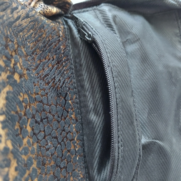 Animal Print Fabric Small Satchel - Picture 10 of 12